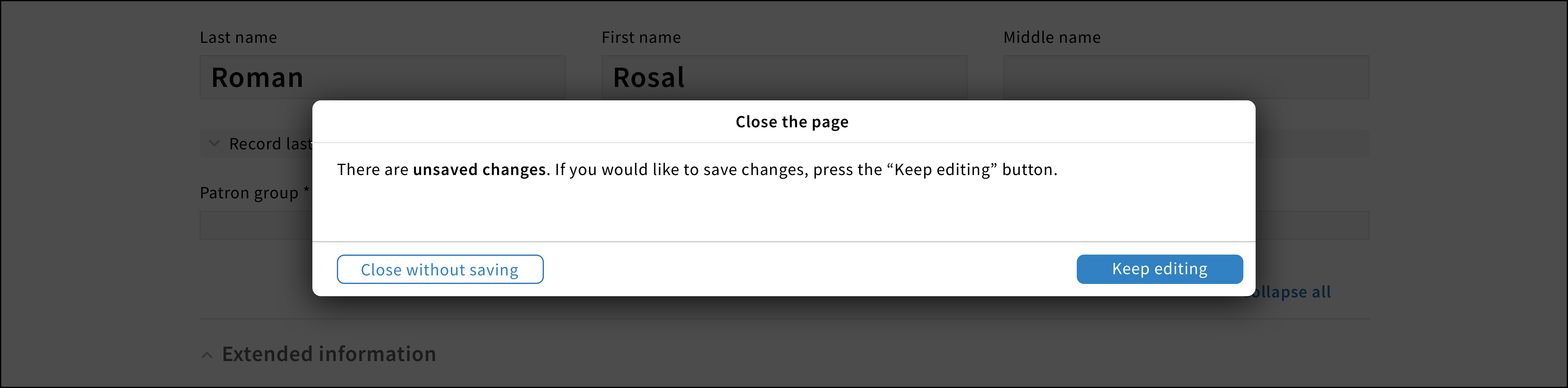 Unsaved Changes Modal Ux Pattern · Folio Ux Docs · Ux Prototypes